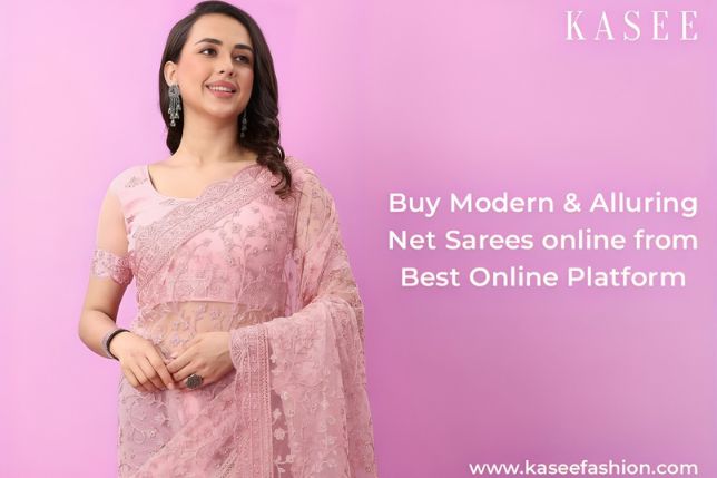 Buy Modern and Alluring Net Sarees online from Best Online Platform